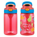kids water bottle with spout and handle front view