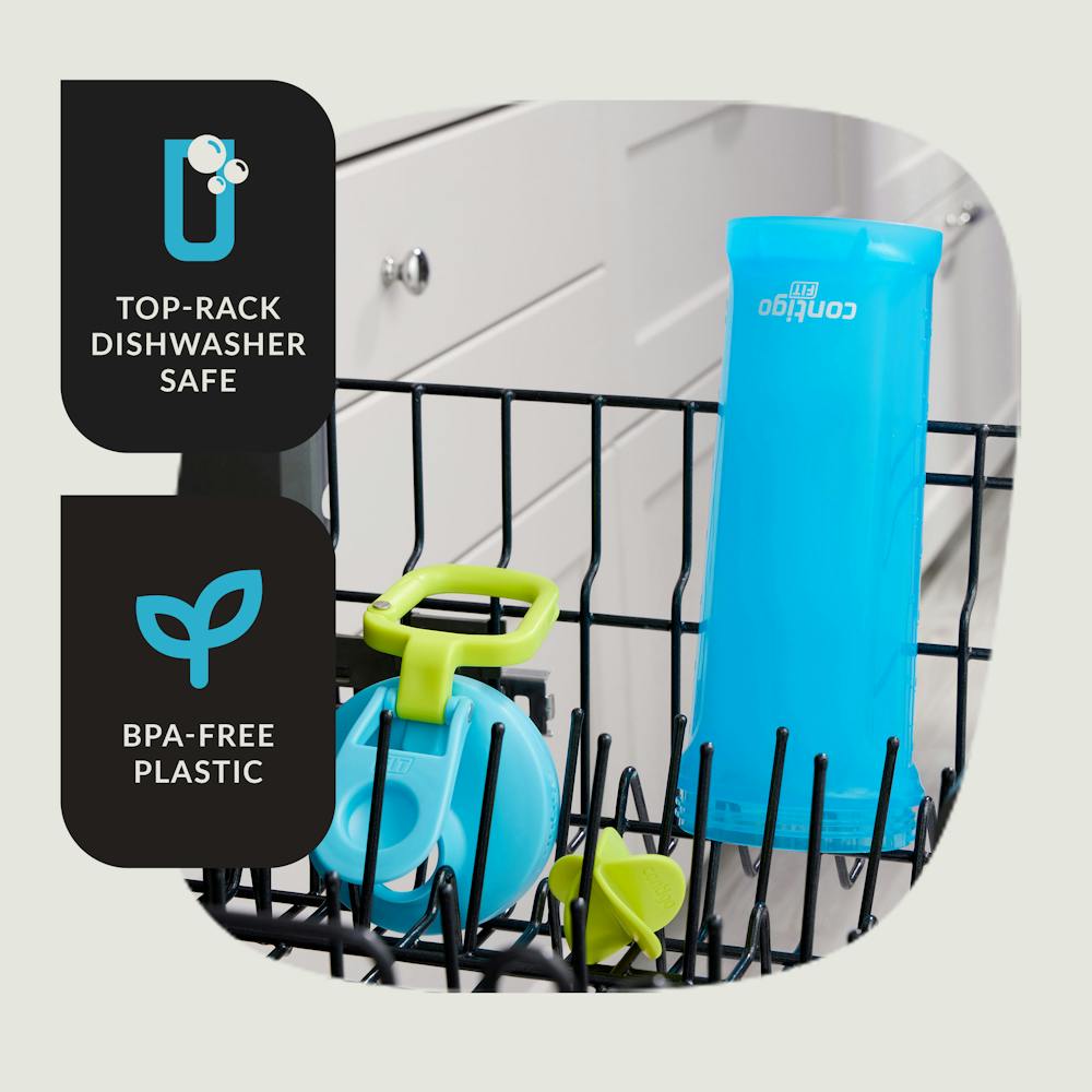 Top-rack dishwasher safe BPA-Free plastic shake and smoothie mixer cup