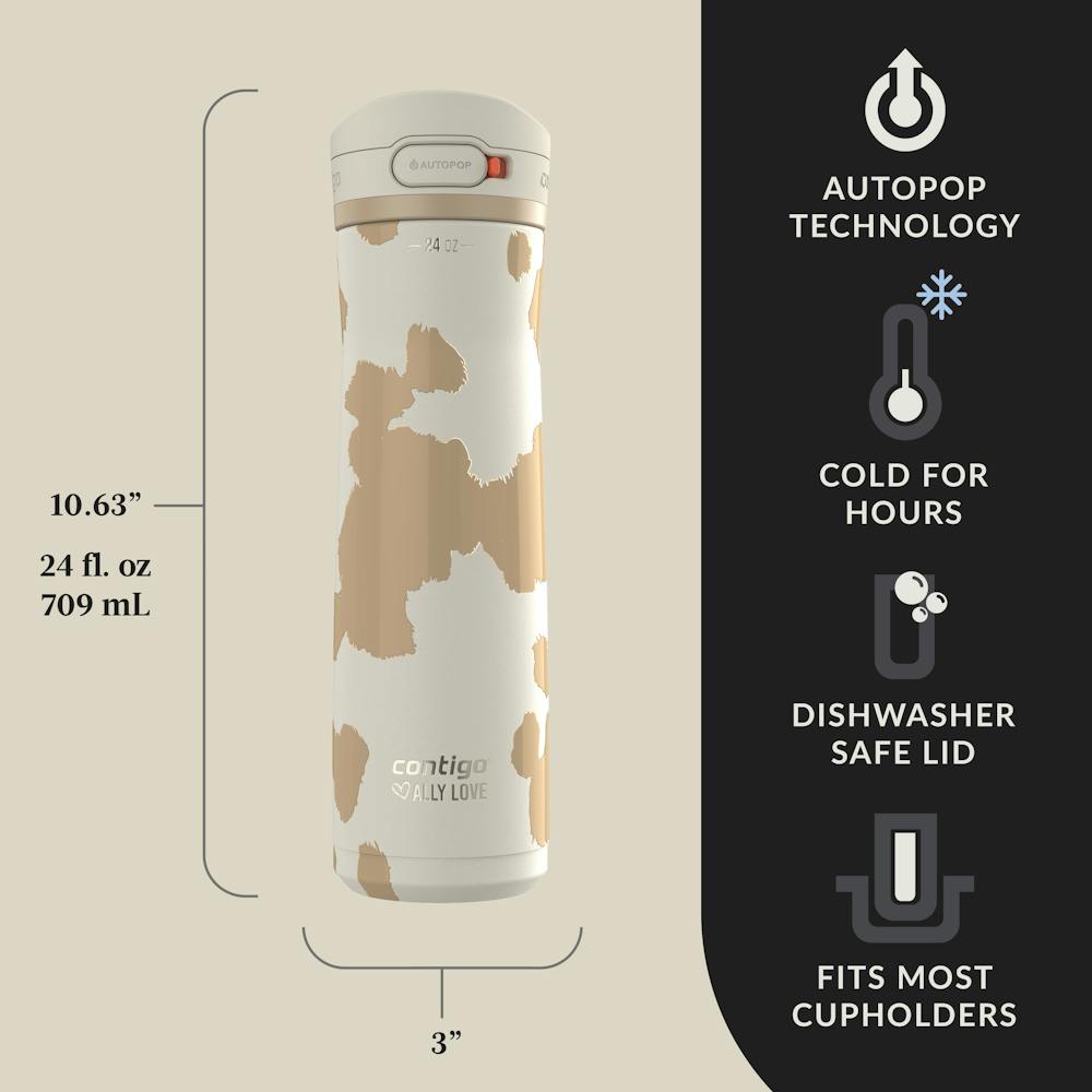 Contigo® x Ally Love Jackson Chill 2.0 Stainless Steel Water Bottle with AUTOPOP® Lid, 24oz