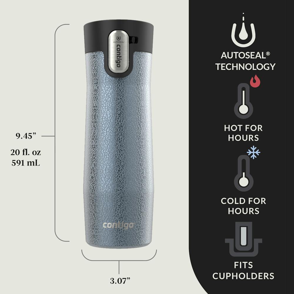 Contigo® West Loop 3.0 Stainless Steel Travel Mug with AUTOSEAL® Lid, 20oz, 2-Pack