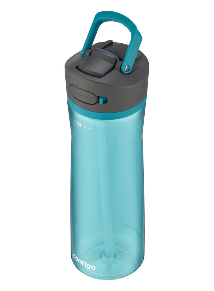 auto spout reusable water bottle