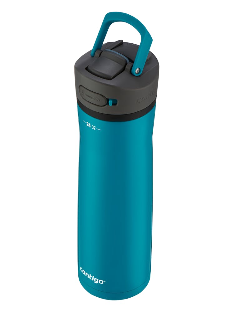 auto spout reusable water bottle