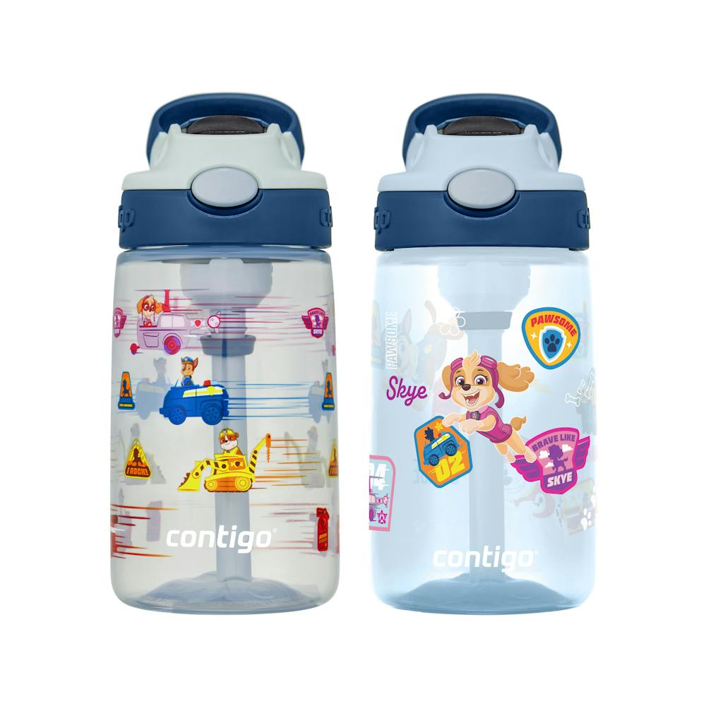 Contigo® Kids Water Bottle with Redesigned AUTOSPOUT® Straw, 14 oz, 2 pack