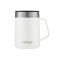 travel mug with handle in white