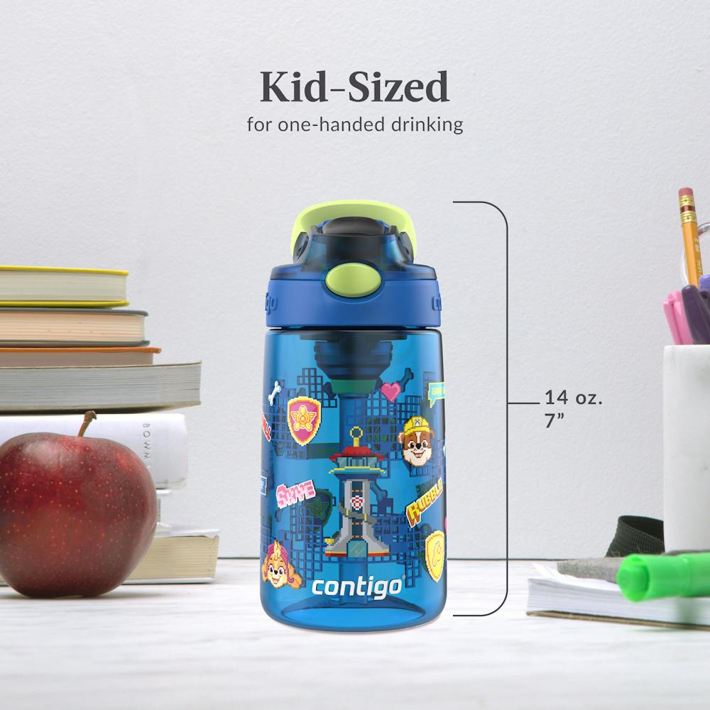 Contigo® Kids Water Bottle with Redesigned AUTOSPOUT® Straw, 14 oz, 2 pack