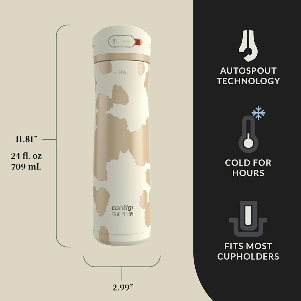 Contigo® x Ally Love Ashland Chill 2.0 Stainless Steel Water Bottle with AUTOSPOUT® Lid, 24oz