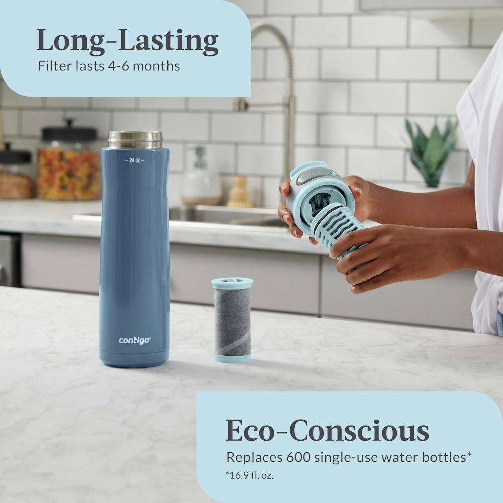 Contigo® Clybourn Chill Freeflow Filtration Stainless Steel Water Bottle with AUTOSEAL® Lid, 24oz