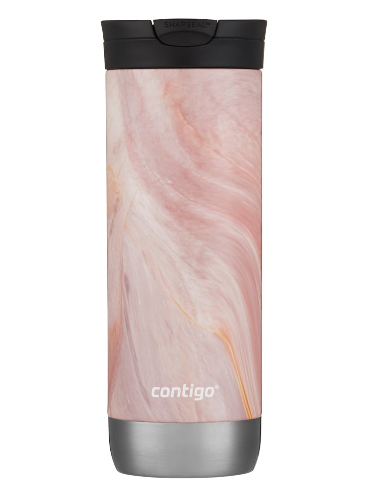 thermal travel mug with resealable lid