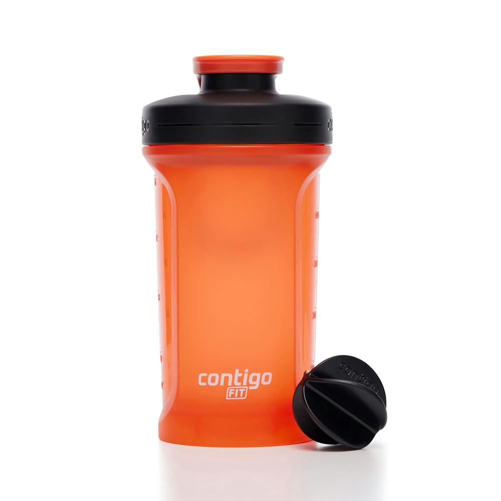 Translucent orange water bottle