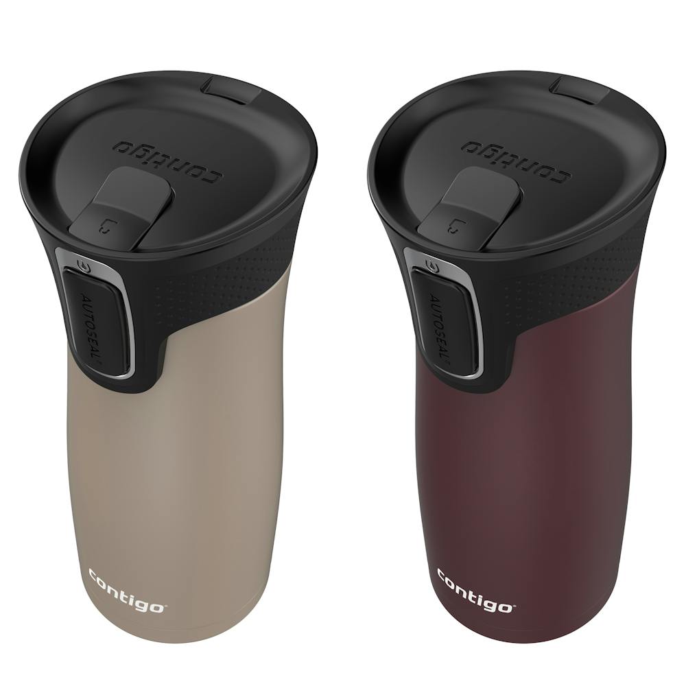 West Loop 2.0 Leak-Proof Spill-Proof Insulated Stainless Steel Travel Mug, 16 Oz., 2-Pack