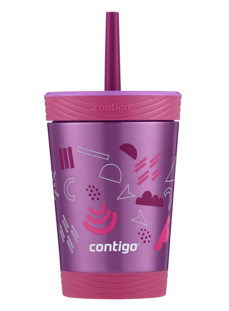 kids tumbler with straw front view