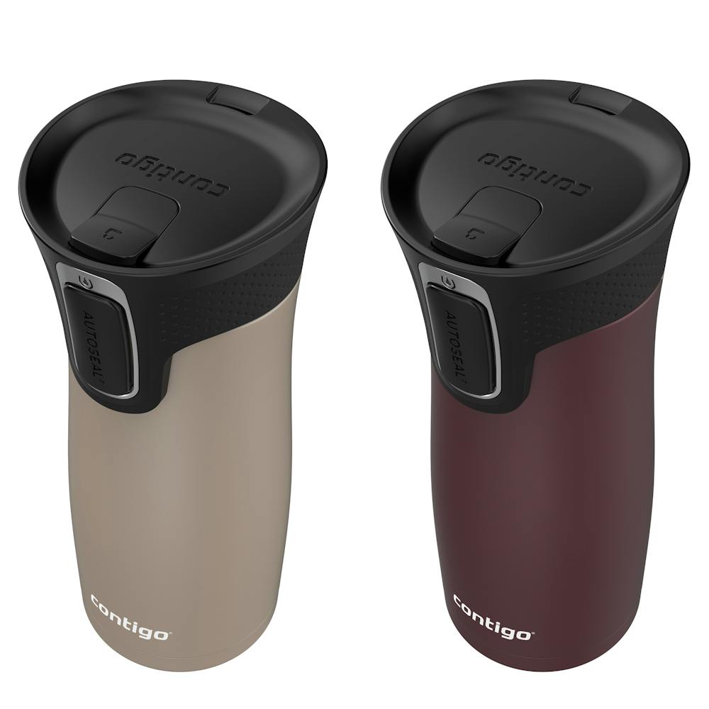 West Loop 2.0 Leak-Proof Spill-Proof Insulated Stainless Steel Travel Mug, 16 Oz., 2-Pack
