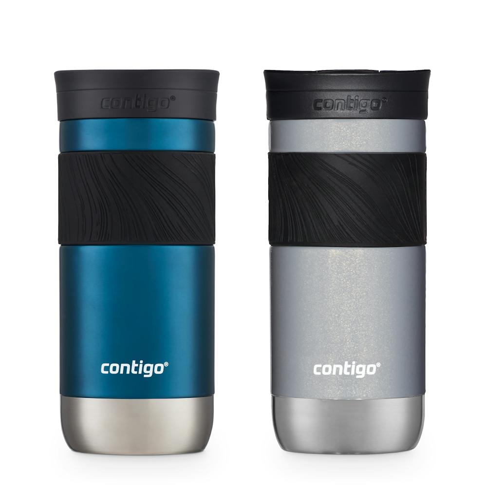 Contigo® Byron 2.0 Stainless Steel Travel Mug with SNAPSEAL™ Lid and Grip, 16oz, 2-Pack