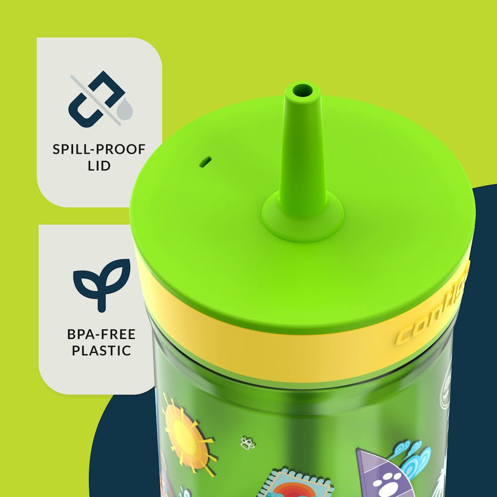 Contigo® Kids Leighton Spill-Proof Tumbler with Straw, 14 oz, 2pk