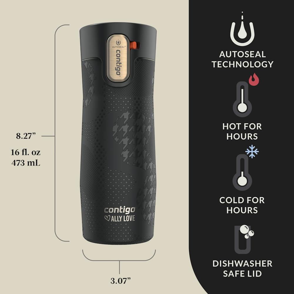 Contigo® x Ally Love West Loop 3.0 Stainless Steel Travel Mug with AUTOSEAL® Easy-Clean Lid, 16oz