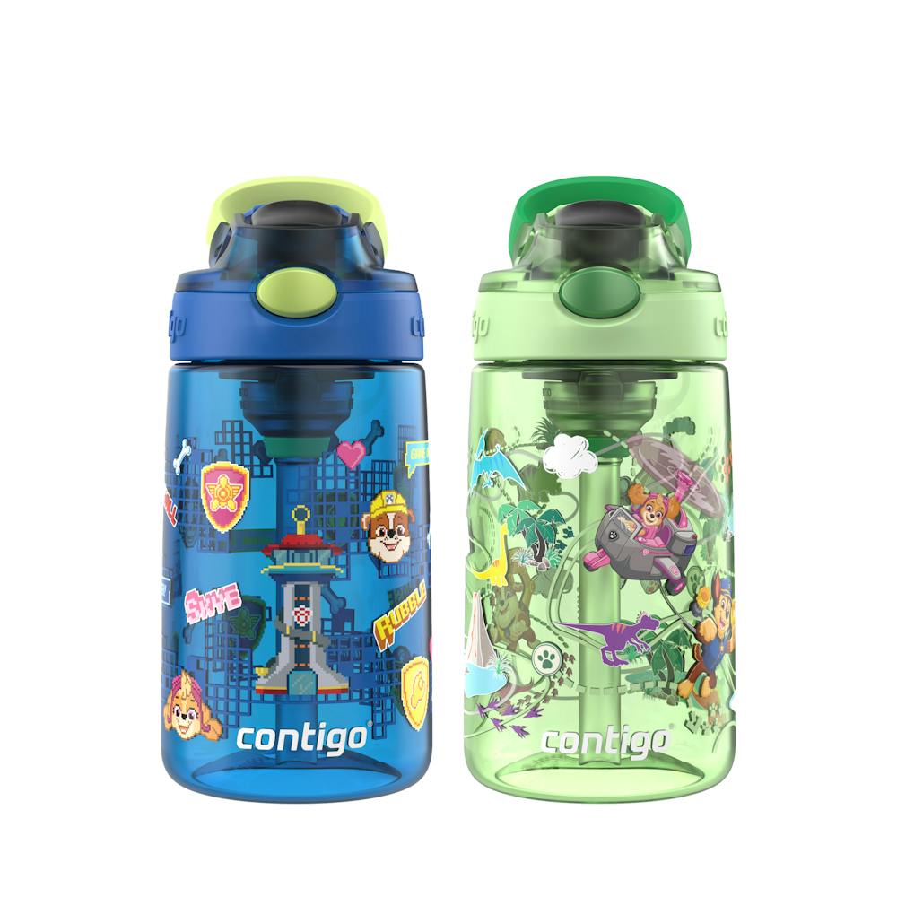 Contigo® Kids Water Bottle with Redesigned AUTOSPOUT® Straw, 14 oz, 2 pack